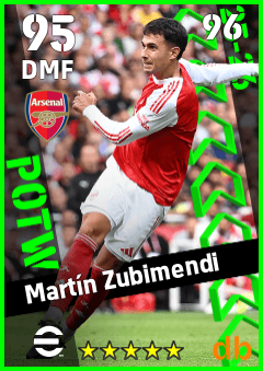Martín Zubimendi — DMF, OVR 95, MAX 96