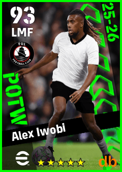 Alex Iwobi — LMF, OVR 93, MAX 93