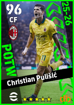 Christian Pulišić — CF, OVR 96, MAX 96