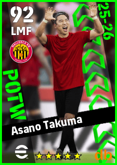 Asano Takuma — LMF, OVR 92, MAX 92