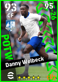Danny Welbeck — CF, OVR 93, MAX 95