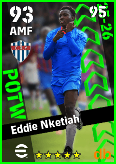 Eddie Nketiah — AMF, OVR 93, MAX 95