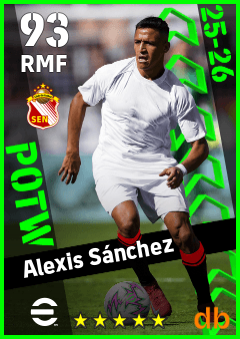 Alexis Sánchez — RMF, OVR 93, MAX 93