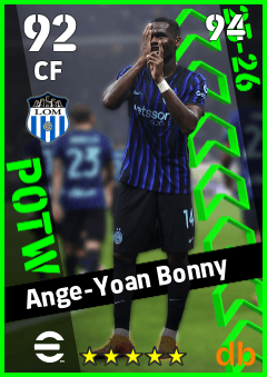 Ange-Yoan Bonny — CF, OVR 92, MAX 94