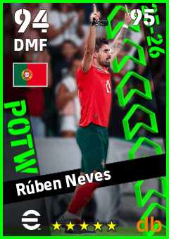 Rúben Neves — DMF, OVR 94, MAX 95