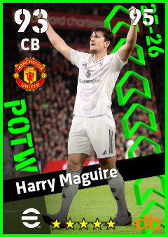 Harry Maguire — CB, OVR 93, MAX 95