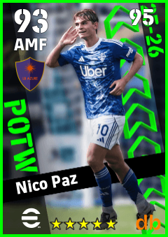 Nico Paz — AMF, OVR 93, MAX 95
