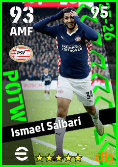 Ismael Saibari — AMF, OVR 93, MAX 95