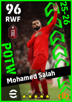 Mohamed Salah — RWF, OVR 96, MAX 96