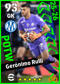 Gerónimo Rulli eFootball player card