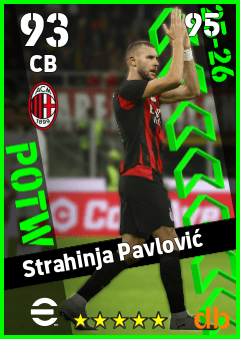 Strahinja Pavlović — CB, OVR 93, MAX 95