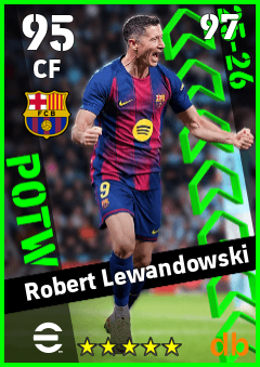 Robert Lewandowski — CF, OVR 95, MAX 97