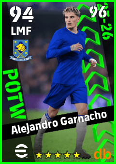 Alejandro Garnacho — LMF, OVR 94, MAX 96
