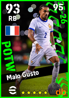 Malo Gusto — RB, OVR 93, MAX 95