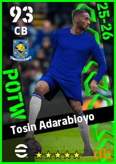 Tosin Adarabioyo — CB, OVR 93, MAX 93