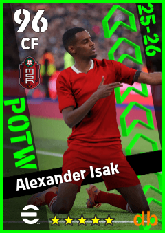 Alexander Isak — CF, OVR 96, MAX 96