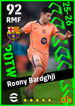 Roony Bardghji — RMF, OVR 92, MAX 92