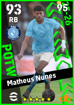 Matheus Nunes — RB, OVR 93, MAX 95