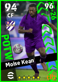 Moise Kean — CF, OVR 94, MAX 96