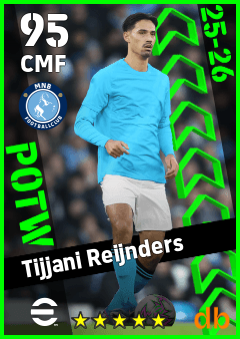 Tijjani Reijnders — CMF, OVR 95, MAX 95