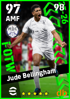 Jude Bellingham — AMF, OVR 97, MAX 98