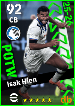 Isak Hien — CB, OVR 92, MAX 92