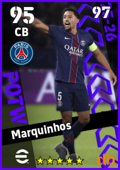 Marquinhos — CB, OVR 95, MAX 97
