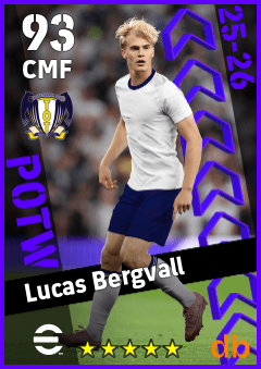 Lucas Bergvall — CMF, OVR 93, MAX 93