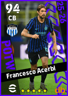 Francesco Acerbi — CB, OVR 94, MAX 94