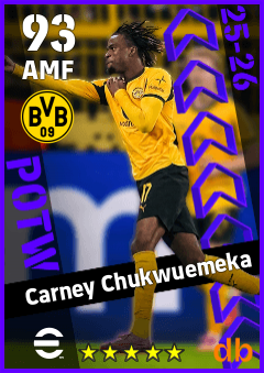 Carney Chukwuemeka — AMF, OVR 93, MAX 93