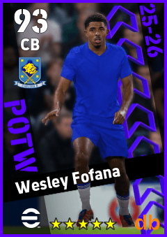 Wesley Fofana — CB, OVR 93, MAX 93