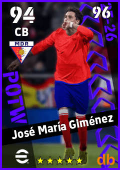 José María Giménez — CB, OVR 94, MAX 96