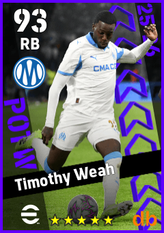 Timothy Weah — RB, OVR 93, MAX 93