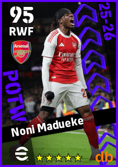 Noni Madueke — RWF, OVR 95, MAX 95