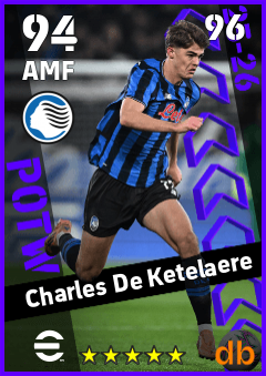 Charles De Ketelaere — AMF, OVR 94, MAX 96