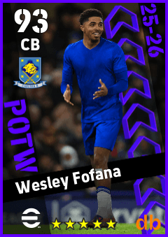 Wesley Fofana — CB, OVR 93, MAX 93