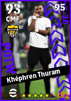 Khéphren Thuram — CMF, OVR 93, MAX 95