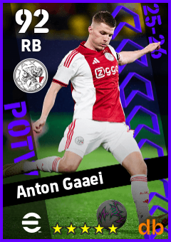 Anton Gaaei — RB, OVR 92, MAX 92