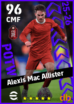 Alexis Mac Allister — CMF, OVR 96, MAX 96