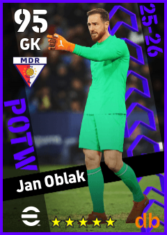 Jan Oblak — GK, OVR 95, MAX 95