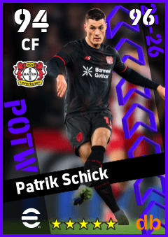 Patrik Schick — CF, OVR 94, MAX 96