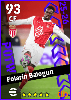 Folarin Balogun — CF, OVR 93, MAX 93