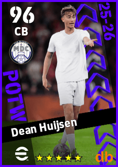 Dean Huijsen — CB, OVR 96, MAX 96
