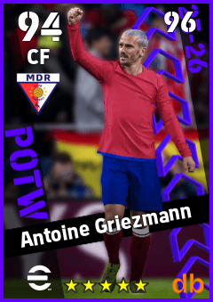 Antoine Griezmann — CF, OVR 94, MAX 96
