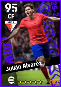 Julián Alvarez eFootball player card