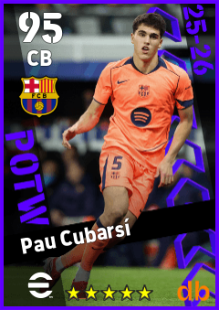 Pau Cubarsí — CB, OVR 95, MAX 95
