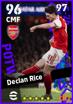 Declan Rice eFootball player card