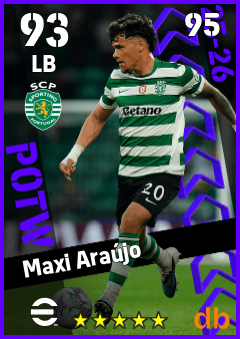 Maxi Araújo — LB, OVR 93, MAX 95