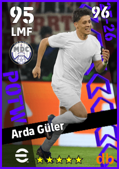 Arda Güler — LMF, OVR 95, MAX 96