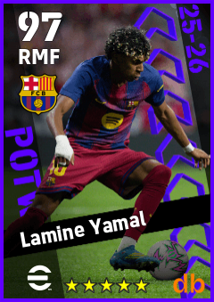 Lamine Yamal — RMF, OVR 97, MAX 97